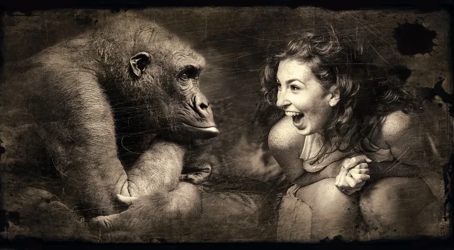 he keeps adding female friends on Instagram - composing, ape, woman