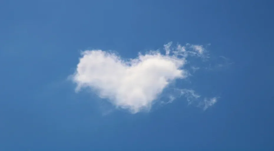 he seems interested in person but not over text - cloud, heart, love