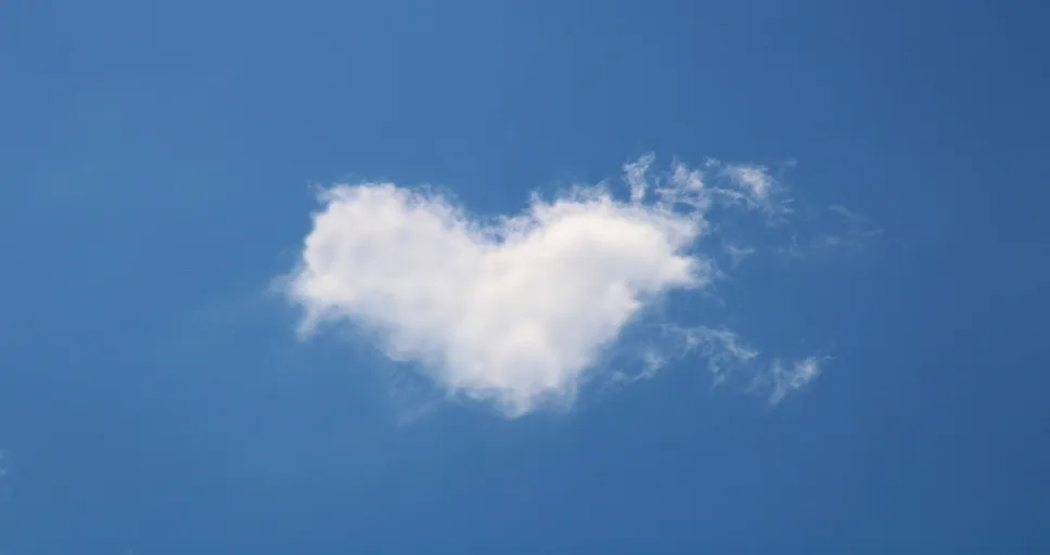 he seems interested in person but not over text - cloud, heart, love