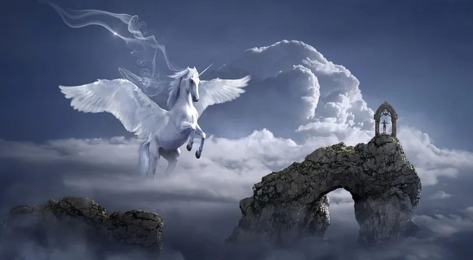 sleeping with a man in a dream spiritual meaning - horse, pegasus, archway