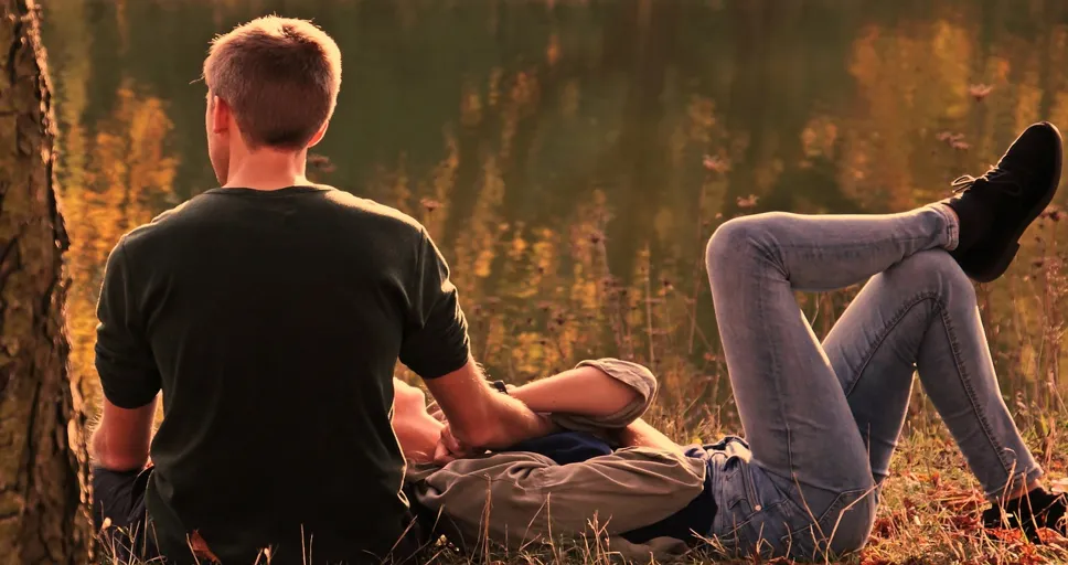 I want to be with him so bad - couple, love, outdoors