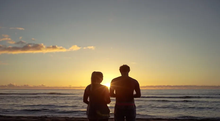 is he friendzoning me or taking it slow - couple, sunset, beach