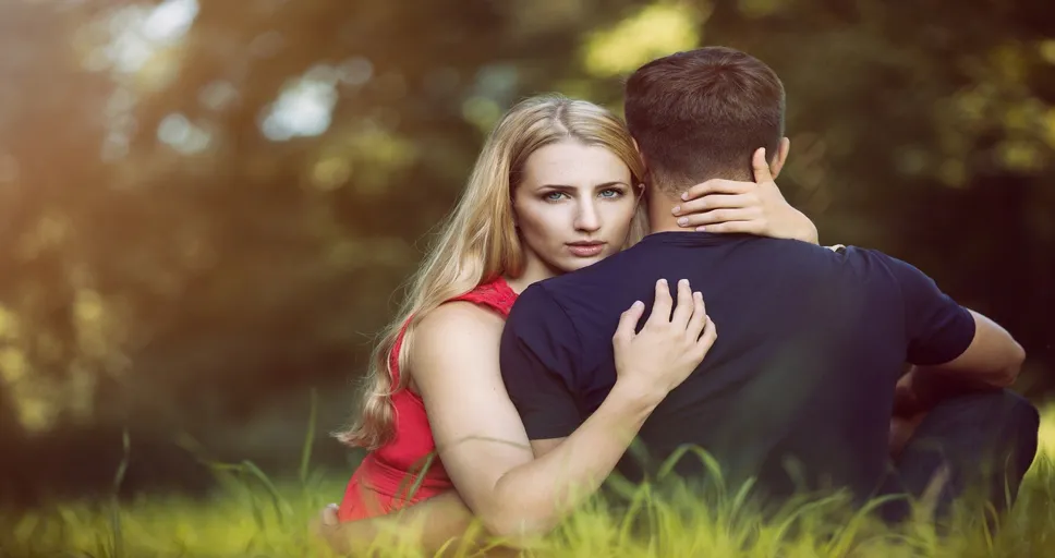 signs he will leave his girlfriend for you - romantic, hug, togetherness