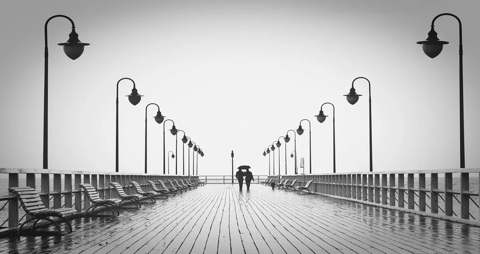 high-value response to ghosting - couple, boardwalk, silhouettes