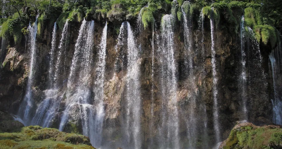 when your ex sees you looking good - plitvice, cascade, brown waterfall