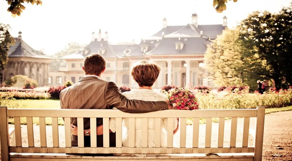 signs he wants you badly - couple, marriage, bench