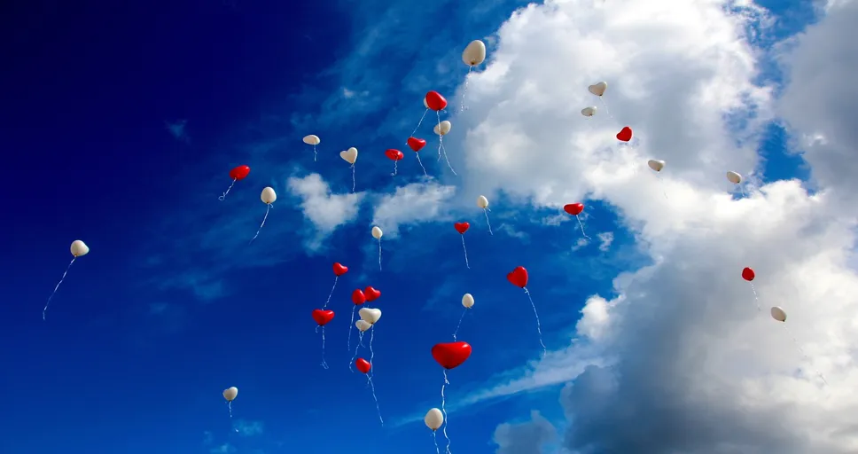 my ideal man - balloons, heart, sky