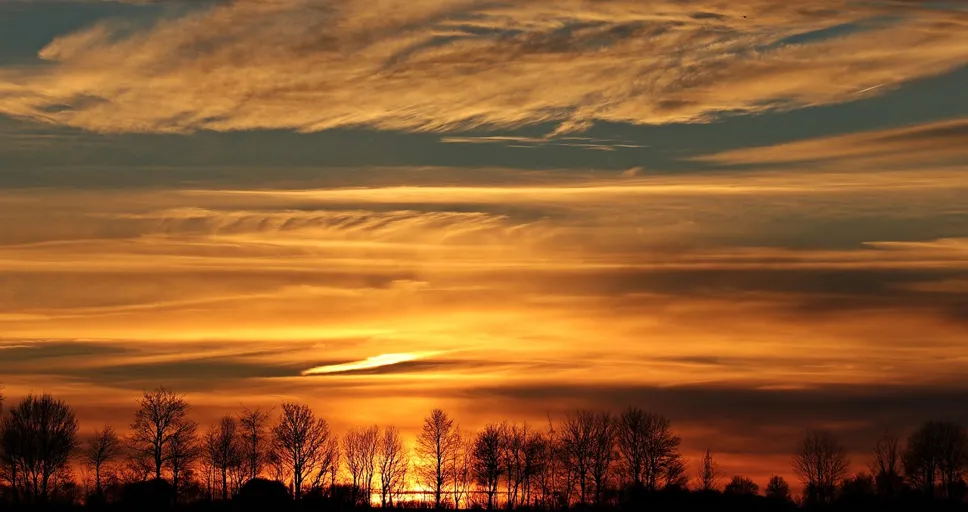 love from a distance - sunset, sun, evening sky